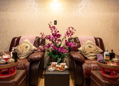 Cozy massage chairs at NIM THAI Therapeutic Massage in Potts Point, New South Wales enhancing relaxation.