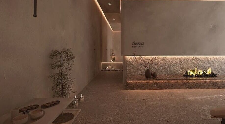 Elegant interior of Tierra Beauty Lounge in Ras Al Khaimah, AE, featuring soft lighting and modern decor.