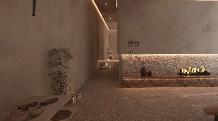 Elegant interior of Tierra Beauty Lounge in Ras Al Khaimah, AE, featuring soft lighting and modern decor.