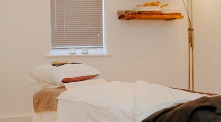 Relaxing massage bed at Landon Massage Therapies, Liverpool, England, GB offers a serene ambiance for ultimate relaxation.