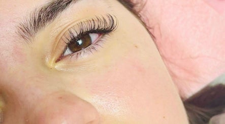 Close-up of eyelash extensions at Dolls By Demi in Dagenham, England, GB.