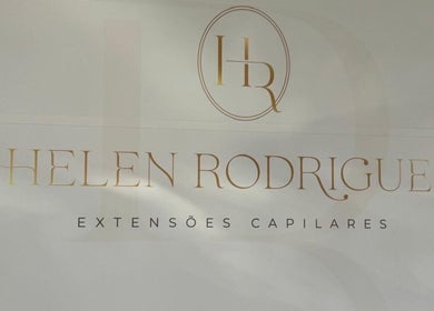 Logotipo de Helen Rodrigues extensões capilares em Rio De Mouro, Lisboa, PT com design elegante.