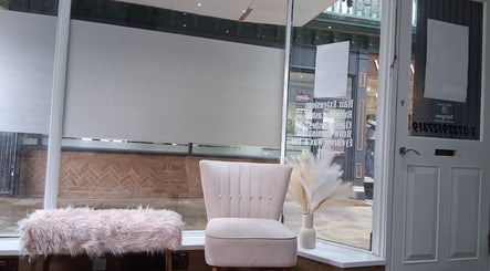 Cozy seating area at Hair by Lorraine at Locks and Lashes Llanelli, Llanelli, Wales, GB.
