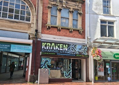 Street view near Hair by Lorraine at Locks and Lashes Llanelli, Llanelli, Wales, GB, with vibrant shops.