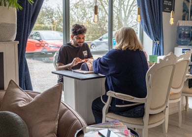 A stylist performs a manicure at Morgan and Company Hair and Beauty, Nottingham, England, GB.