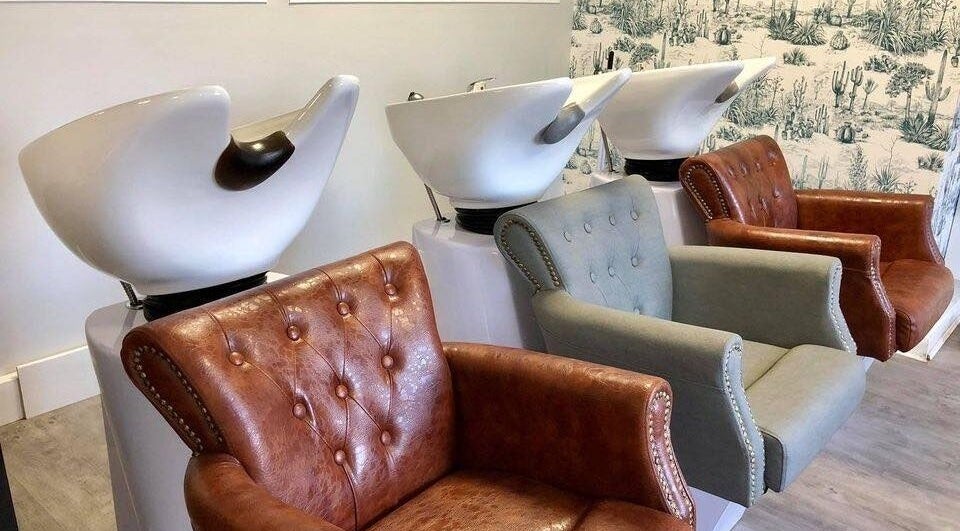 Elegant wash stations at Morgan and Company Hair and Beauty, Nottingham, England, GB.