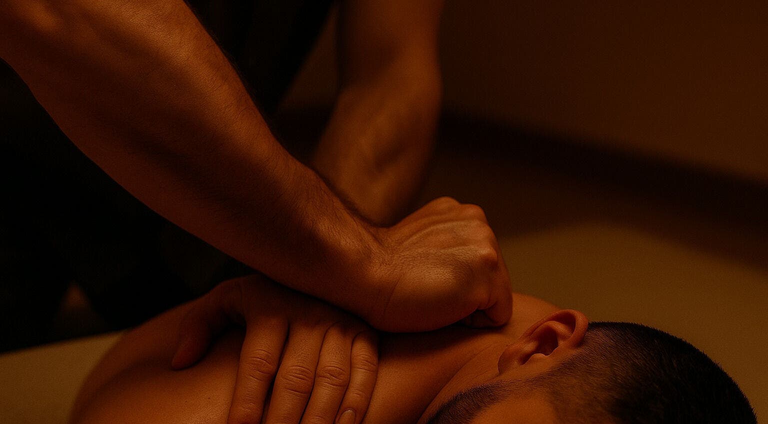 Sessão de massagem RASSAMA® Massagem, Distrito Federal, BR, com técnica de relaxamento muscular.