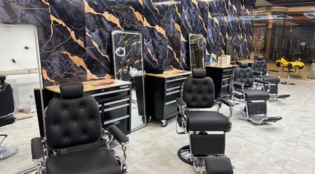 Sleek barber chairs at Bedford (Sunnyside Mall), Bedford, Nova Scotia, CA, offering a stylish grooming experience.