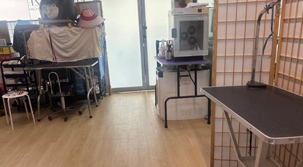 Petronize grooming area featuring tables and equipment in Singapore, Singapore, SG. Modern salon ambiance.