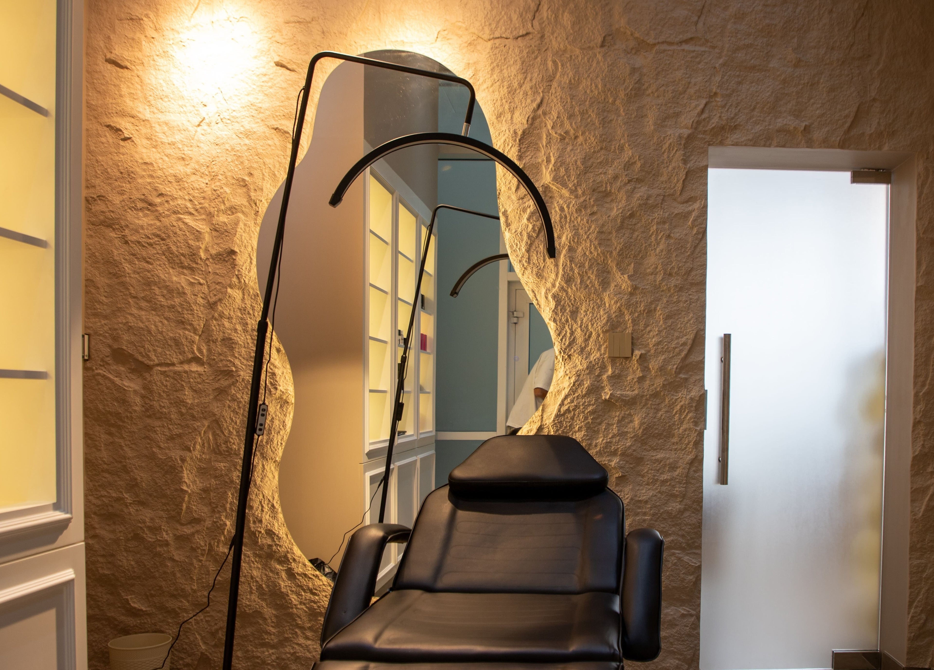 Elegant treatment room with unique mirror design at So Chic Paris, Dubai, Dubai, AE.