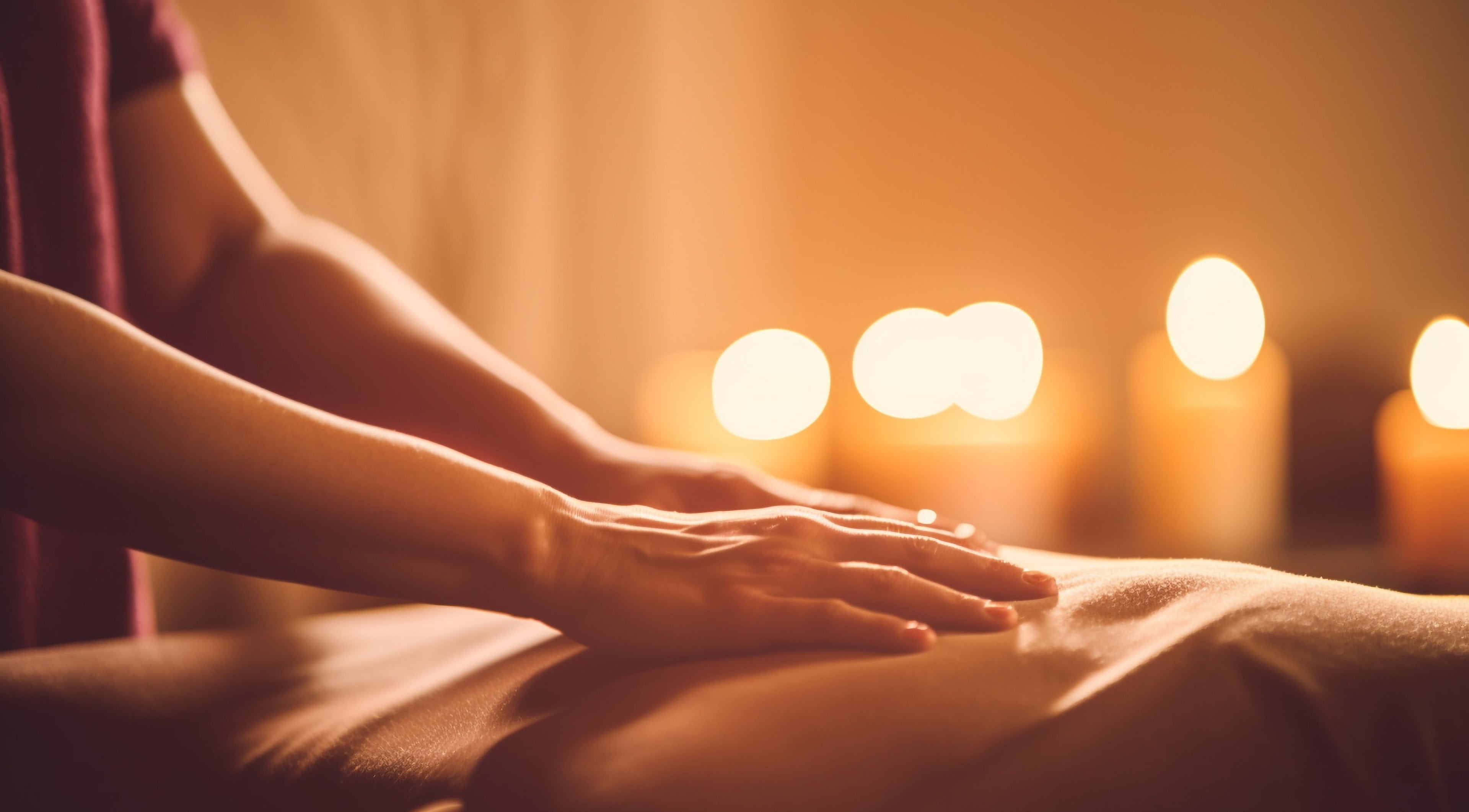 Relaxing massage session at Sari Kayangan Spa & Wellness in Sepang, Selangor, MY with soothing candles.