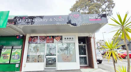 Front view of Unique Beauty & Nails in Melbourne, Victoria, showcasing its elegant exterior design.
