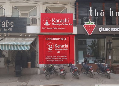 Karachi Massage Center Spa 24/7 DHA Karachi visible from street, located in Karachi, Sindh, PK.