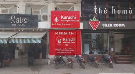 Karachi Massage Center Spa 24/7 DHA Karachi visible from street, located in Karachi, Sindh, PK.