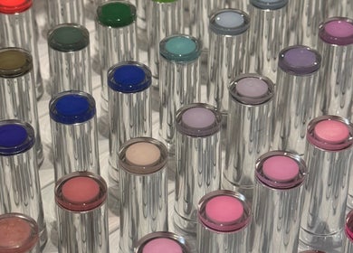 Vibrant nail polish selection at Mae’d Up Nails By Olivia in Wolverhampton, England, GB.