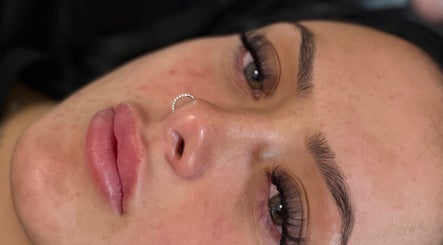 Close-up of styled lashes at TLC Bombshell Beauty, Bradford, England, GB.