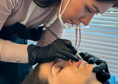 Professional providing eyebrow service at Eyebrows and Permanent Makeup, Ennis, County Clare, IE.