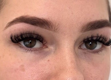 Close-up of expertly styled lashes at ByEllebeauty in Darwen, England, GB, showcasing natural look.
