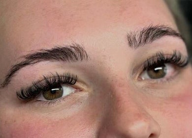 Close-up of eyelash extensions at ByEllebeauty in Darwen, England, GB.