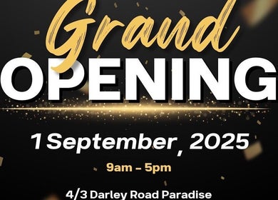 Grand opening at HairbyEsther-Clippers & Co, Paradise, South Australia on 1 September 2025, 9am to 5pm.