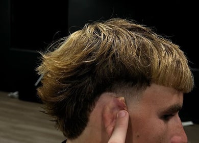 Close-up of a haircut at OCD CUTZZ - The Brothers Boards & Barbers, Maroochydore, Queensland, AU.