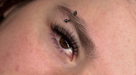 Close-up of styled eyelashes at Lashesbyvhivien, Whitlam, Australian Capital Territory, AU.