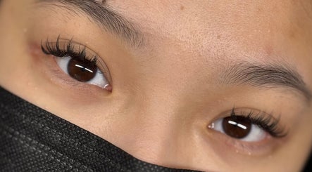 Close-up of beautifully styled lashes at Lashesbyvhivien, Whitlam, Australian Capital Territory, AU.