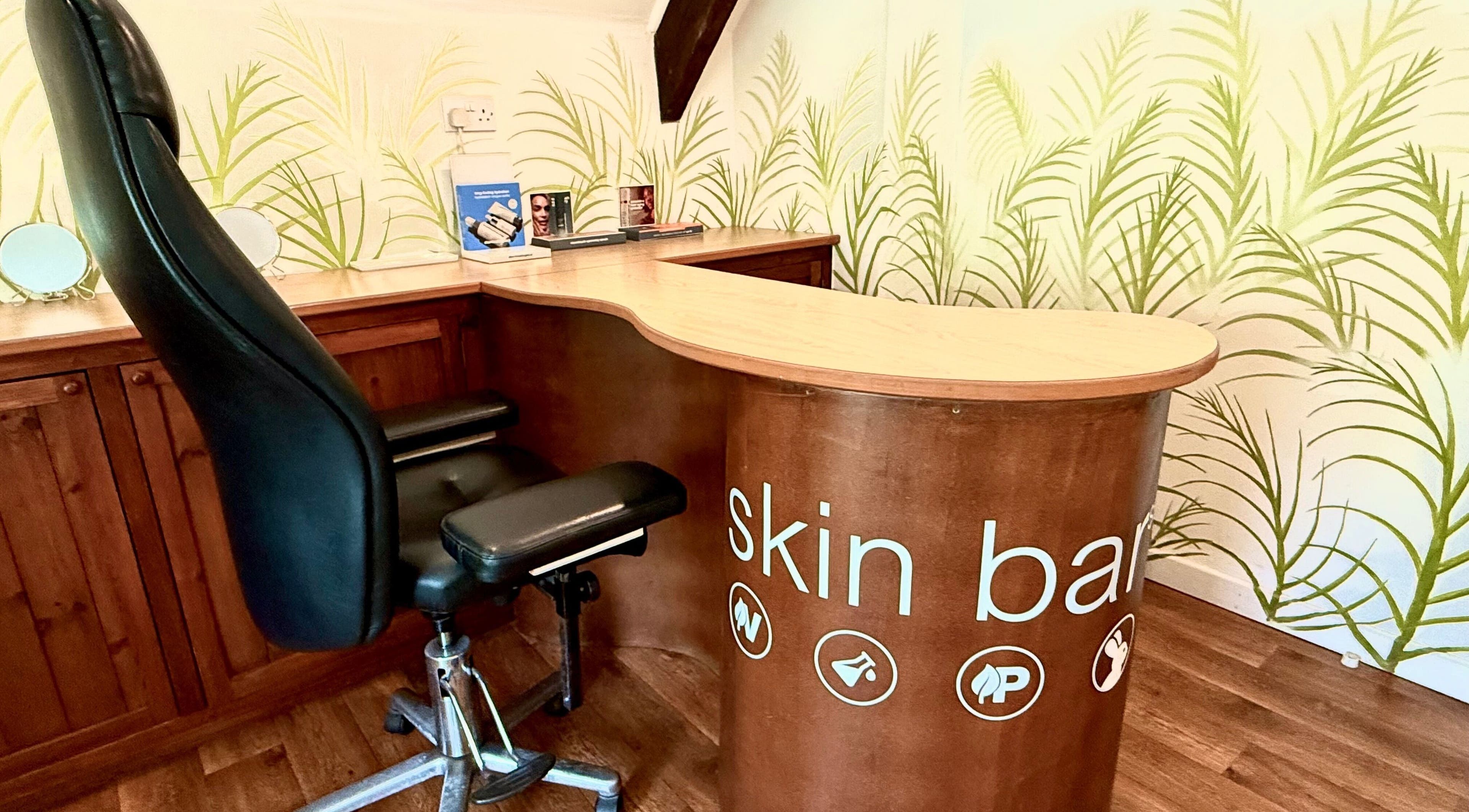 Elegant skin bar at All Elements in Wellington, England, GB with modern design and comfortable seating.