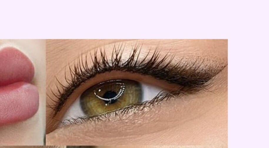 Detalle de labios y ojos en Lavanda Fans By Yoly, La Lisa, La Habana, CU. Realce profesional de belleza.