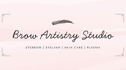 Brow Artistry Studio logo featuring elegant eyebrow design in Anaheim, California, US. Specializing in beauty services.