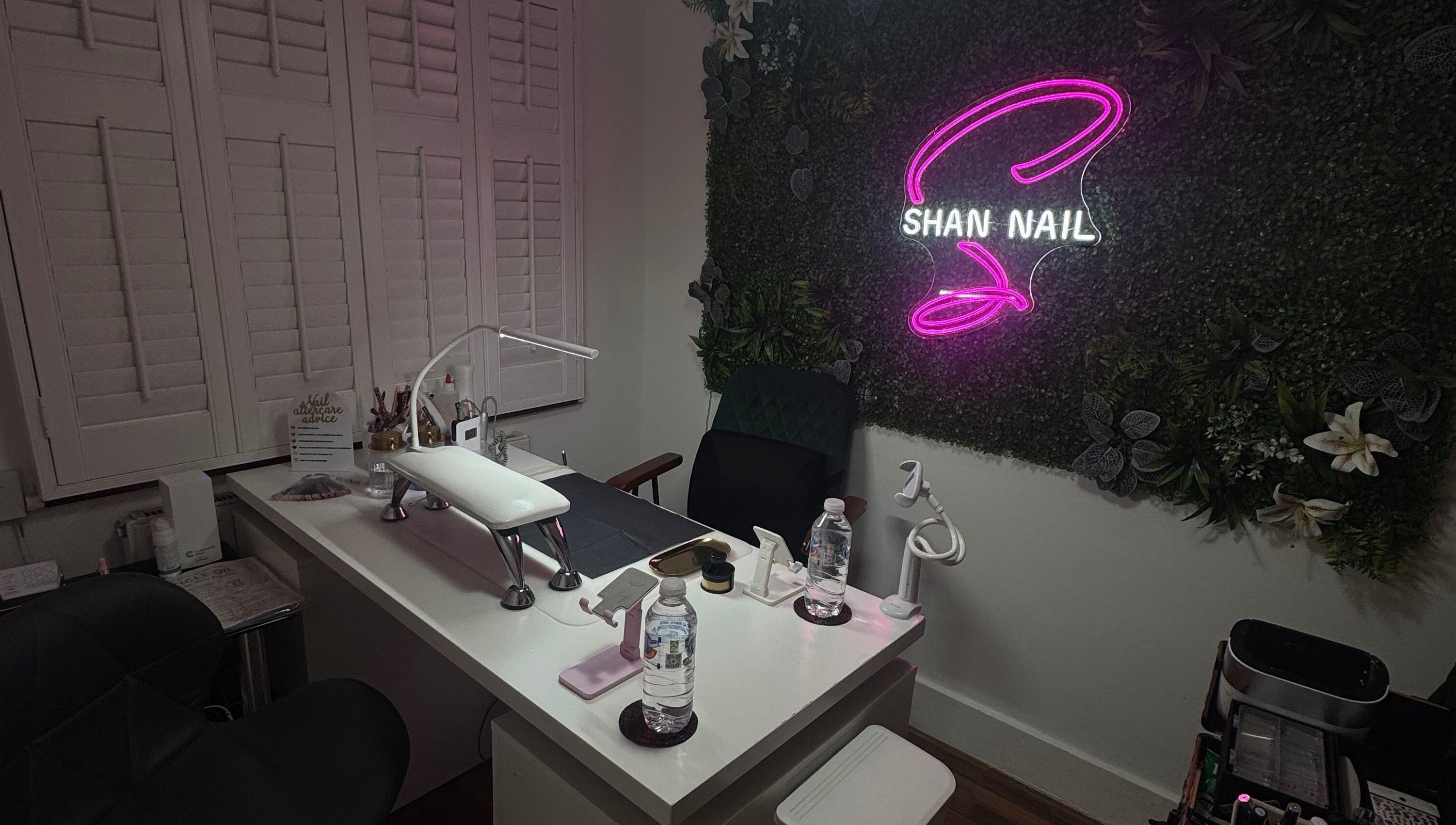 Shan-Nail - Croydon/Mobile Nail Tech studio with neon sign, elegant desk in Croydon, England, GB.