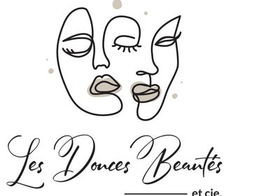 Logo artistique de Les douces Beautée situé à Mirabel, Québec, CA, montrant des visages esquissés.