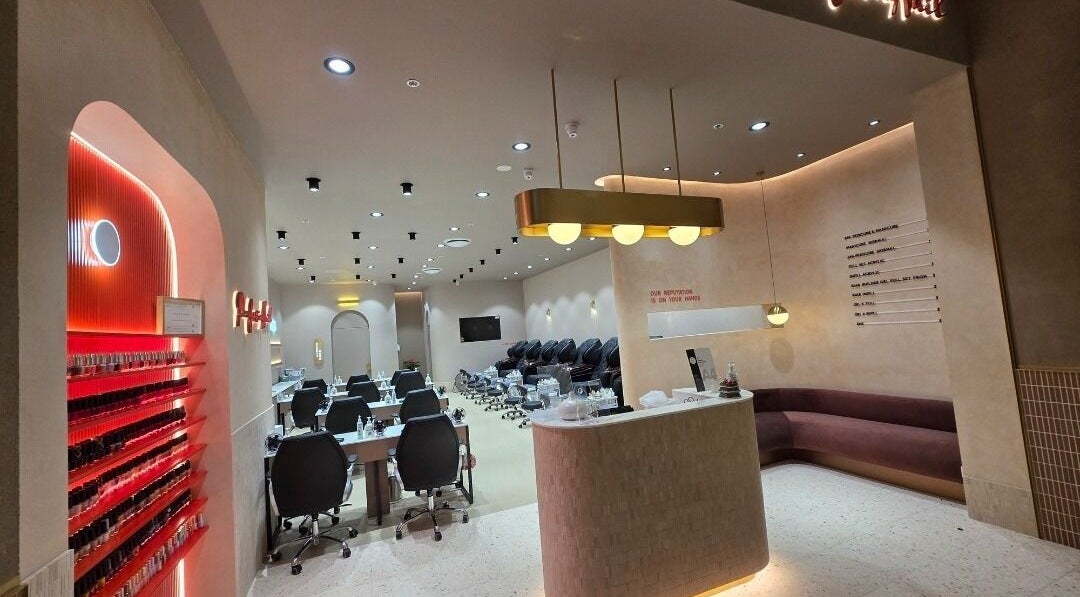Modern interior of Professionail | Burwood featuring stylish decor and nail salon chairs, Burwood, New South Wales, AU.