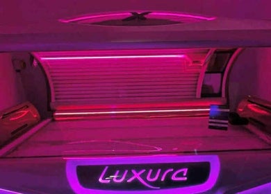 Luxura tanning bed at Prestige Glow in Bolton, England, GB offers premium tanning experience.