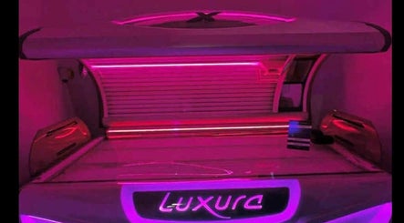 Luxura tanning bed at Prestige Glow in Bolton, England, GB offers premium tanning experience.