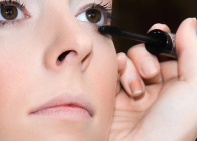 Close-up of eye makeup application at Atelier Miss Lima, Montréal, Québec, CA.