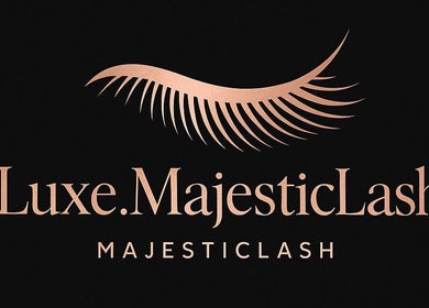 Luxe MajesticLash logo featuring elegant lash design, located in Spanish Town, St. Catherine Parish, JM.