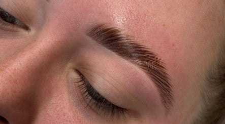 Close-up of expertly shaped eyebrow at Lashed By Audrey, Lisarow, New South Wales, AU.