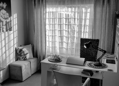 Cozy workspace with decor at Li-Chae Nail Studio, Pretoria, Gauteng, ZA.