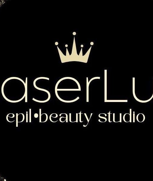 Логотип LaserLux із короною у центрі, адреса: Братиславський Край, Братиславський Край, SK.