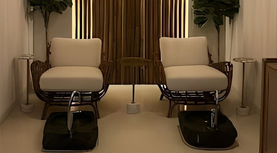 Luxurious pedicure chairs at Foot First Spa in Riyadh, Riyadh Province, SA, offering a tranquil atmosphere.