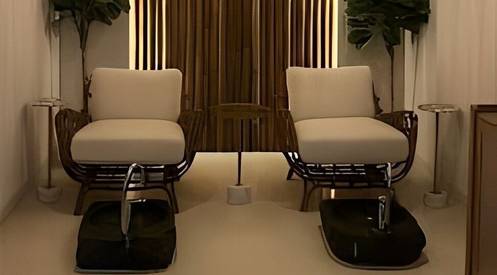 Luxurious pedicure chairs at Foot First Spa in Riyadh, Riyadh Province, SA, offering a tranquil atmosphere.