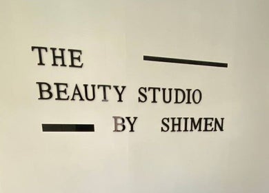 Signage at Majestic Beauty Studio, Stockport, England, GB, showcasing elegant studio branding.