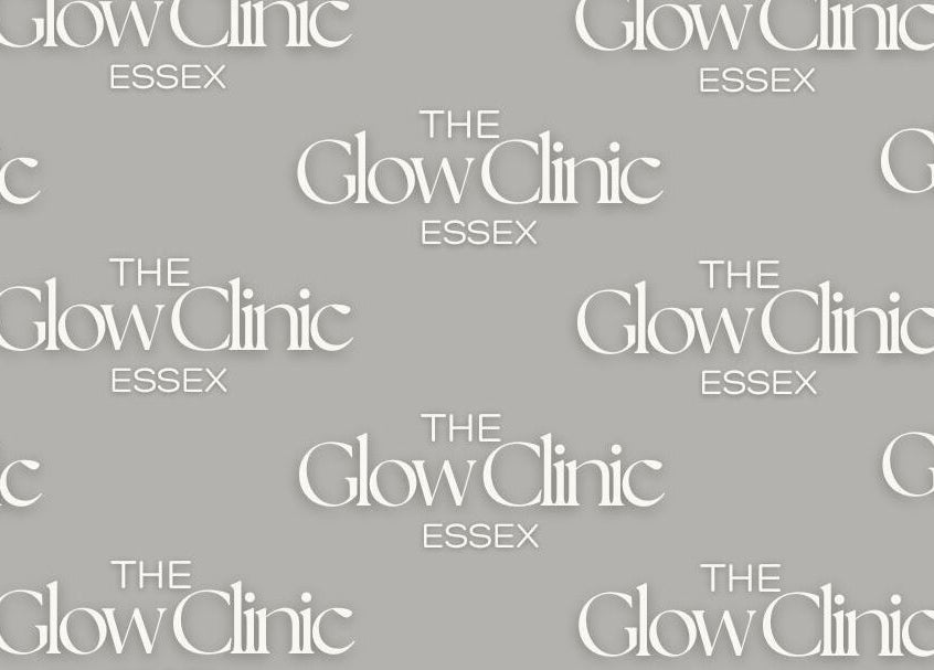 Patterned logo of The Glow Clinic Essex, located in Braintree, England, GB.