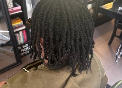 Intricate curly hairstyle at EMbraid Studio, Christchurch, Canterbury Region, NZ.
