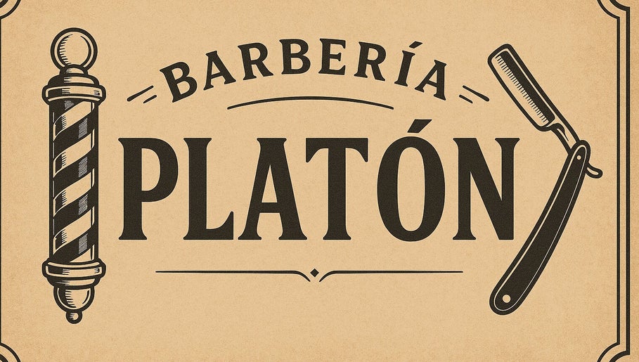 Letrero vintage de barbería en Test Barber, Aguascalientes, Aguascalientes, MX.