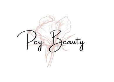 Logo élégant de Pey_beauty avec fleur, situé à Linas, Île-de-France, FR.