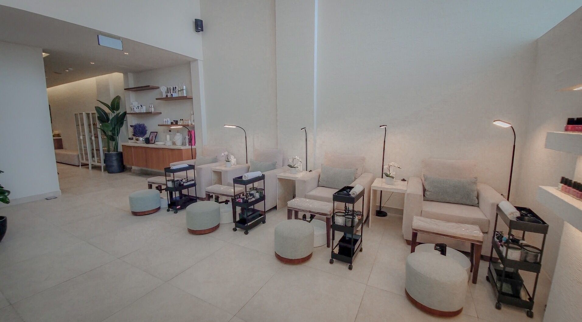 Cozy nail service area at Women Address, Riyadh, Riyadh Province, SA, offering relaxing wellness experiences.