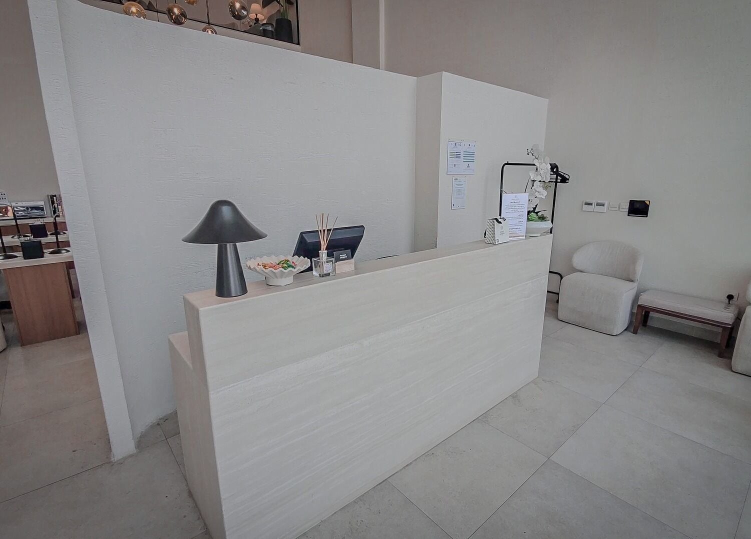 Welcoming reception area at Women Address in Riyadh, Riyadh Province, SA with modern design elements.