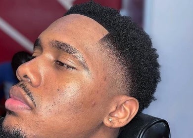 Sharp, stylish fade haircut at Barba_bwoy, Linden, Upper Demerara-berbice, GY.